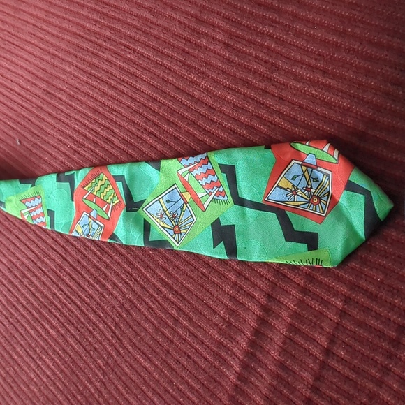 Memphis Milano G. Della Vittoria Silk Tie - Picture 2 of 7